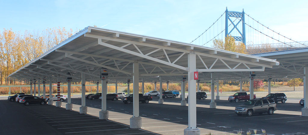 RBI Solar Carport Structures | Steel Frame Solar Canopies